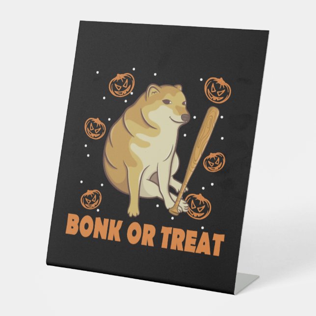 Expositor En L Dank Meme Cheems Halloween Dog (Anverso)