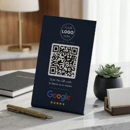 Expositor En L Dark Navy Google Review QR Code Logo