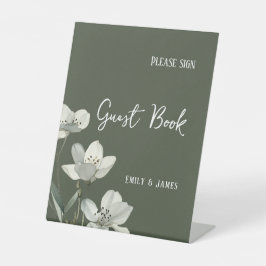 Expositor En L Dark Sage Green Botanical Wedding