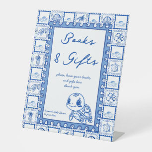Expositor En L Debajo de la mesa de regalos para baby shower de t