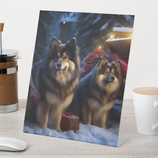 Expositor En L Decoración de los Navidades finlandeses Lapphund S (In Situ)