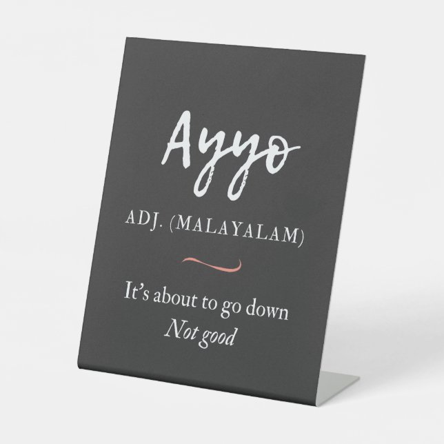 Expositor En L definición de malayalam tshirt ayyo (Anverso)