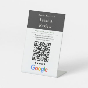 Expositor En L Deja un código QR de reseña Letrero de Google Revi