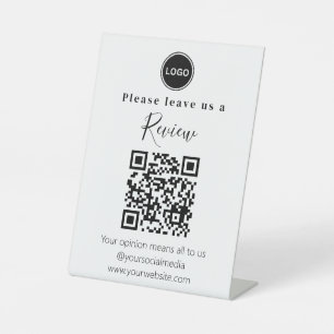 Expositor En L Deja una reseña moderna código QR