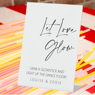 Expositor En L Dejar que el amor resplandezca los gafas Bodas