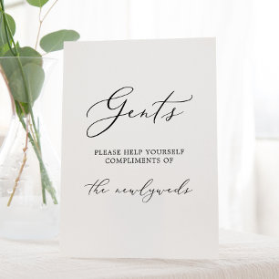 Expositor En L Delicada caligrafía negra en cuarto de baño