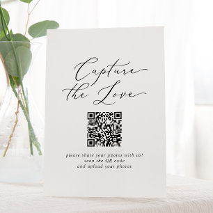 Expositor En L Delicada Captura Negra El Boda De Código QR De Amo