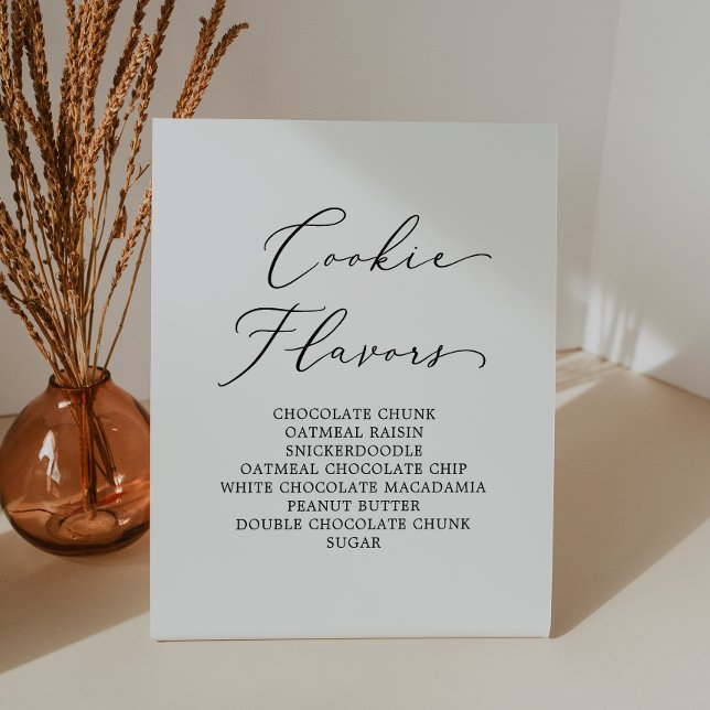 Expositor En L Delicado Boda de caligrafía negra Cookie Flavors (Subido por el creador)