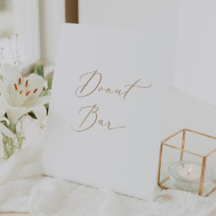 Expositor En L Delicado Gold Elegant Boda simple Donut Bar