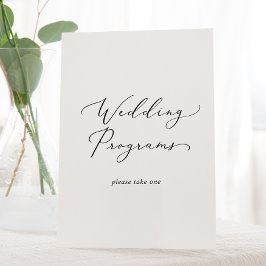 Expositor En L Delicados programas de matrimonio de caligrafía ne