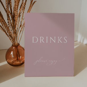 Expositor En L Deliciosas bebidas Rosa Baby Shower en
