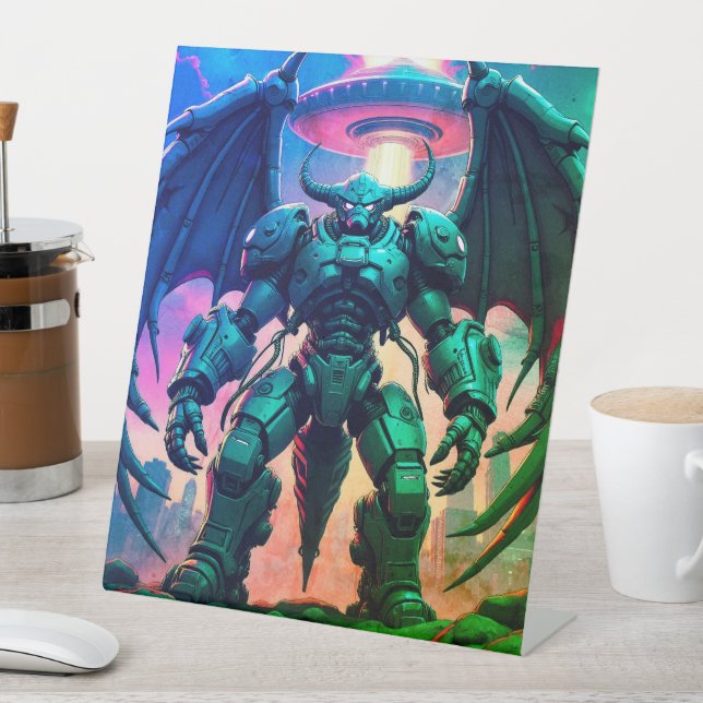 Expositor En L Demon Roboter mit Flügel bei einem UFO (In Situ)