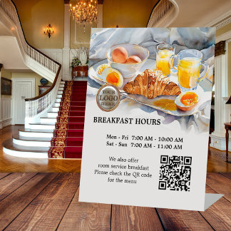 Expositor En L Desayuno Horas Hotel Guest House Logo QR Code