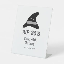 Expositor En L Descanso negro gris RIP gorra bruja de 40 años de 