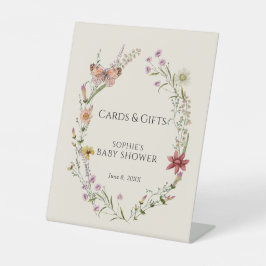 Expositor En L Deseos De Flores Silvestres Nacidos En Tarjetas Y