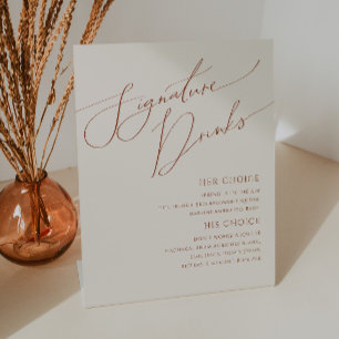 Expositor En L Desierto caprichoso Bebidas con firma beige