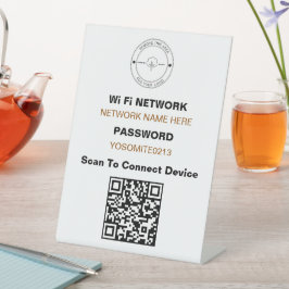 Expositor En L Detalles de WiFi de logotipo simple hecho por Pers
