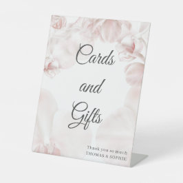 Expositor En L Detalles del boda de la acuarela de orquídeas rosa