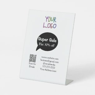 Expositor En L detalles del código QR del análisis de descuento c