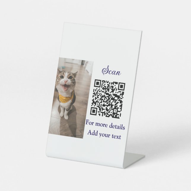 Expositor En L Detalles simples de nombres de animales Código QR  (Anverso)