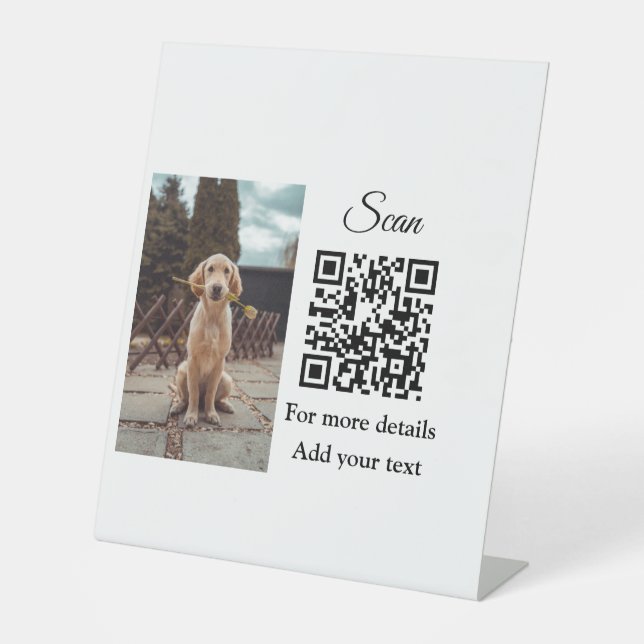 Expositor En L Detalles simples de nombres de animales Código QR  (Anverso)