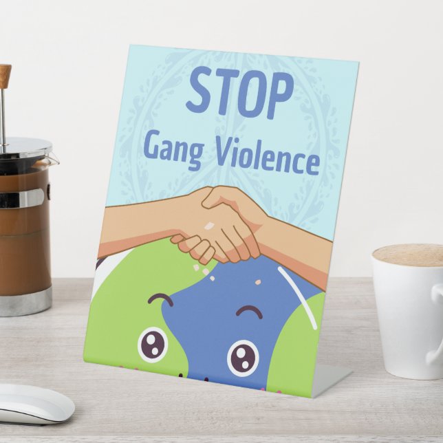 Expositor En L Detengan el apretón de manos de la violencia grupa (In Situ)