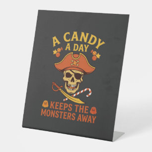 Expositor En L Día de Dulces Pirata de Halloween Calavera Bastón