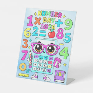 Expositor En L Día del Número 2026 Diseño de Calculadora Matemáti