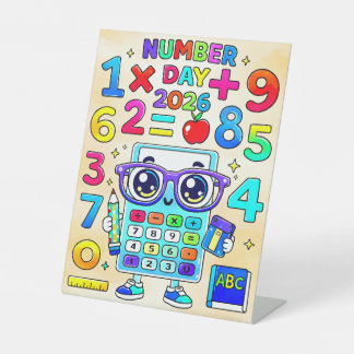 Expositor En L Día del Número 2026 Diseño de Calculadora Matemáti