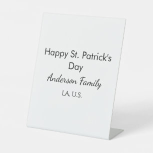 Expositor En L día feliz de san patricio nombre familia lugar sim