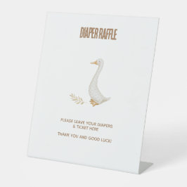 Expositor En L Diapé de bebé ganso Raffle Draw Rótulo