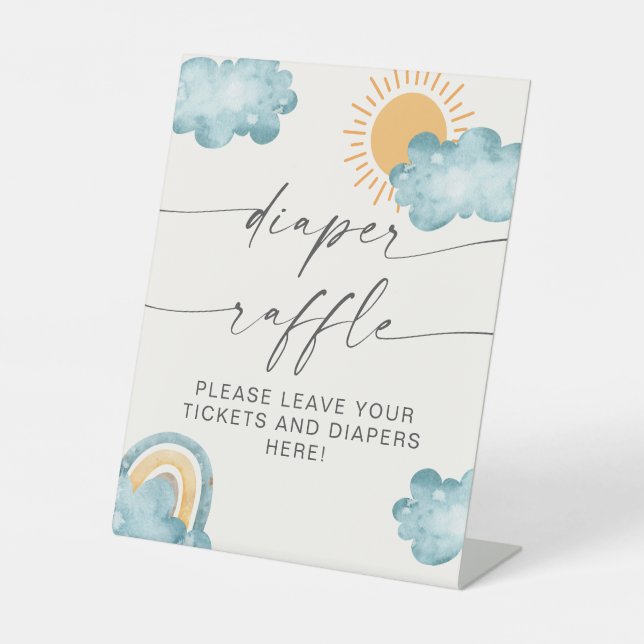 Expositor En L Diaper Raffle Baby Shower Sunshine (Anverso)