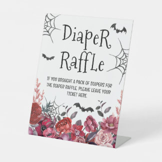 Expositor En L Diaper Raffle Bats Halloween Baby Shower
