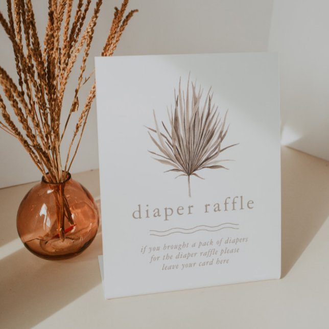Expositor En L Diaper Raffle Boho Beach Baby Shower (Zazzle Diaper Raffle Boho Beach Baby Shower Pedestal Sign)