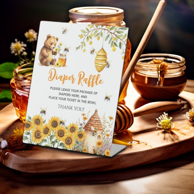 Expositor En L Diaper Raffle Honey Bee Baby Shower (Subido por el creador)