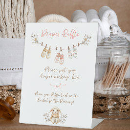 Expositor En L Diaper Raffle para Niña Boho de Invierno en el Cam