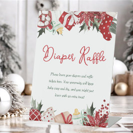 Expositor En L Diaper Raffle Santa Baby Shower