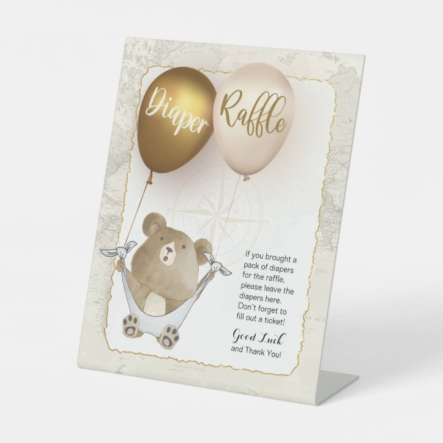 Expositor En L Diaper Raffle Tabletop Rótulo (Anverso)