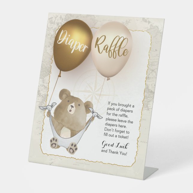 Expositor En L Diaper Raffle Tabletop Rótulo (Anverso)