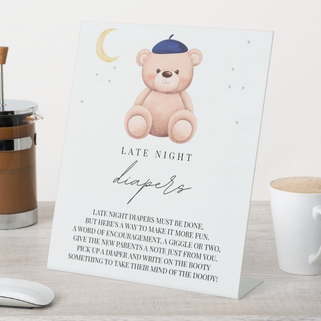 Expositor En L Diapers nocturnos Bonjour Bebe Baby Shower francés (In Situ)