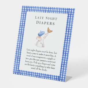 Expositor En L Diapers nocturnos Bonjour French Gingham Blue