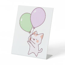 Dibujo de globo de retención de gato