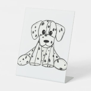 Expositor En L Dibujo de perro de peluche dálmata contorno simple