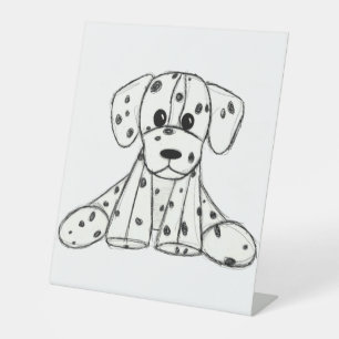 Expositor En L Dibujo de perro de peluche dálmata contorno simple