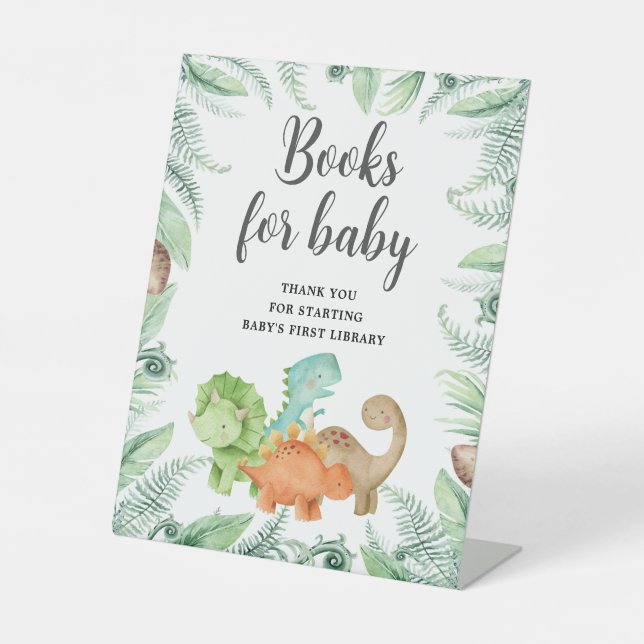 Expositor En L Dinosaurios Baby Shower Books For Baby (Anverso)