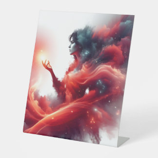 Expositor En L Diosa Celestial Cósmica Galaxia de Nube Roja Abstr