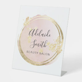 Expositor En L diseño de círculo rosa