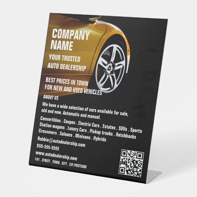 Expositor En L Diseño de coches deportivos, publicidad de autodis (Anverso)