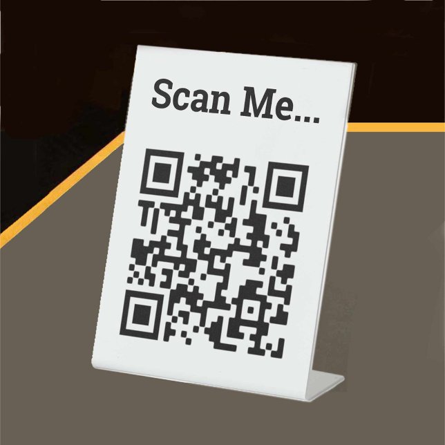Expositor En L Diseño de código QR Rótulo Pedestal (Subido por el creador)
