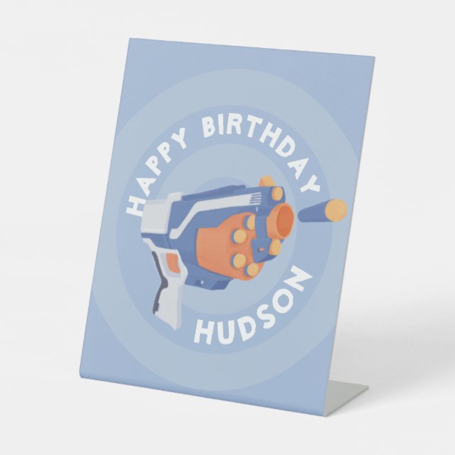 Expositor En L Diseño de fiesta de armas de dardo de espuma (Anverso)